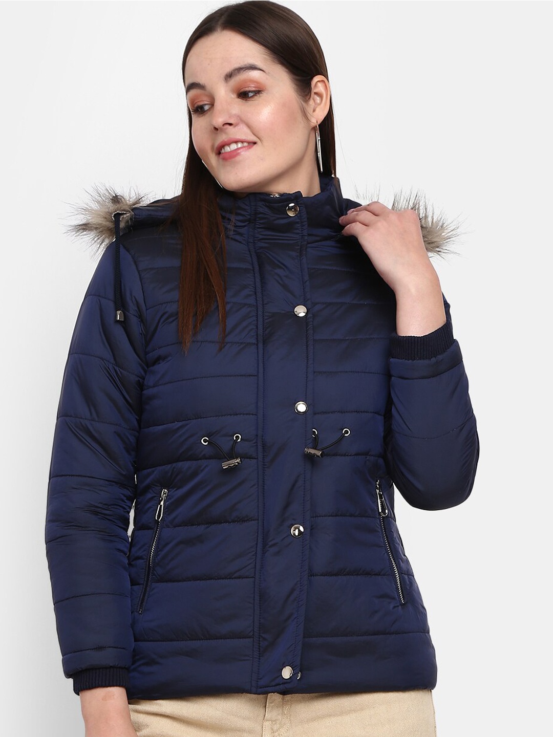 

V-Mart Women Padded Jacket, Navy blue