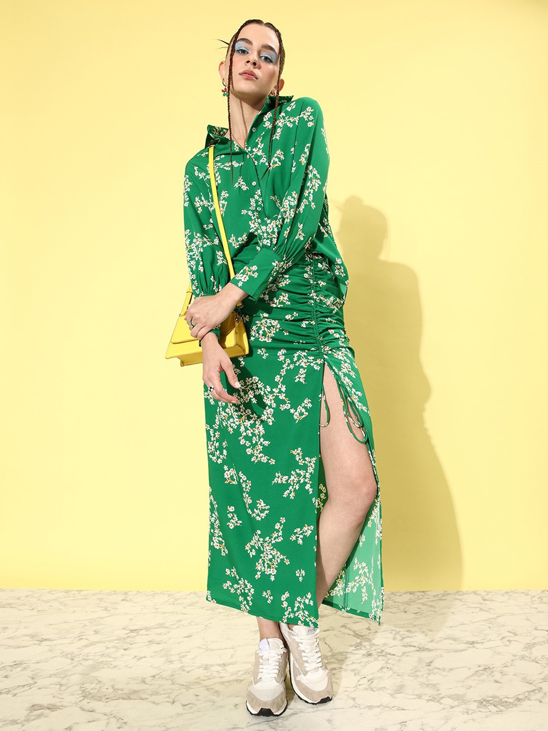 

ANVI Be Yourself A-Line String Midi Skirt, Green