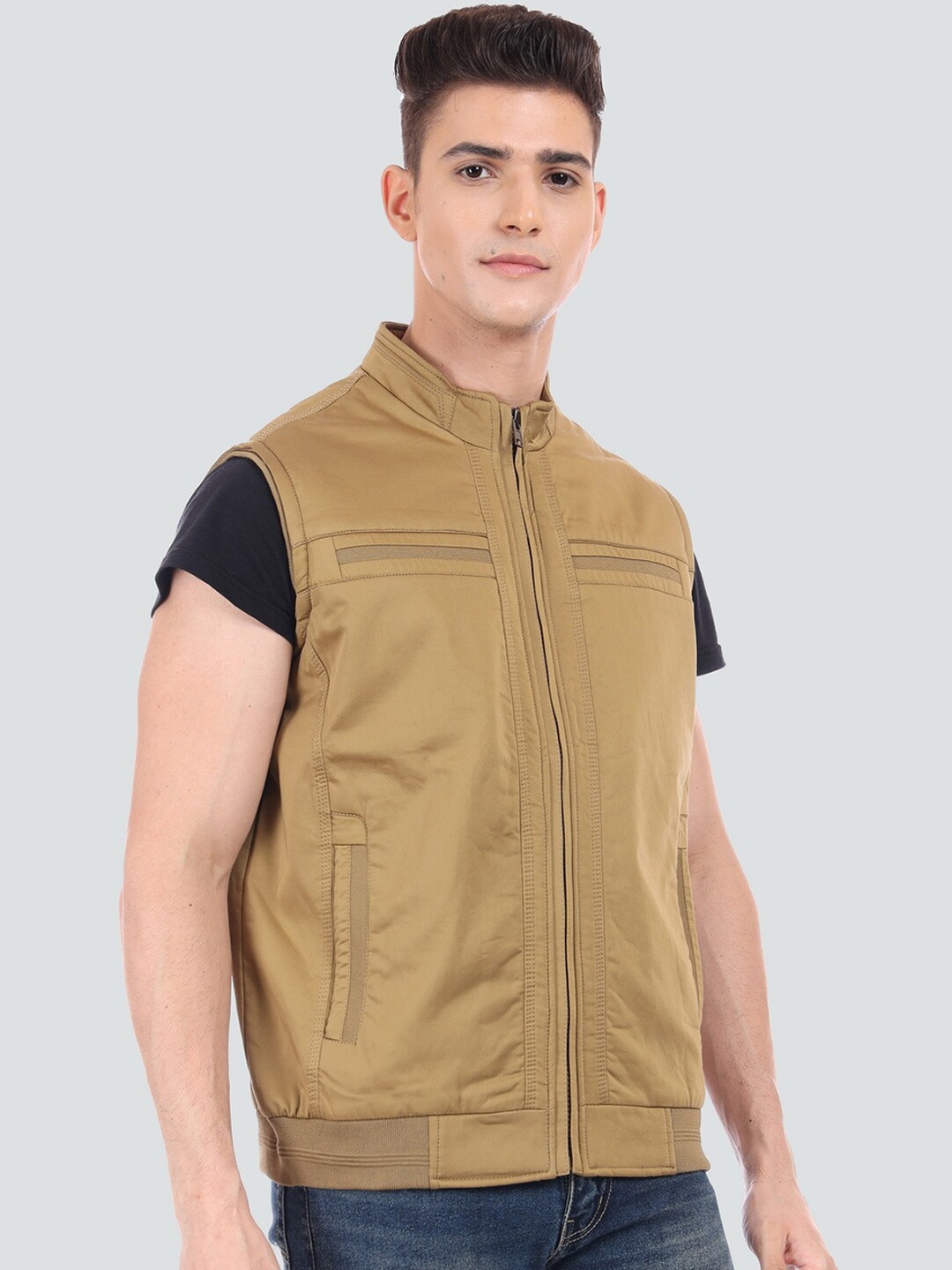 

YOUNG CLUB CLASSIC Men Cotton Lightweight Bomber Jacket, Khaki