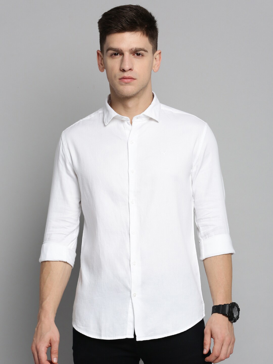 

SHOWOFF Men White Comfort Cotton Casual Shirt