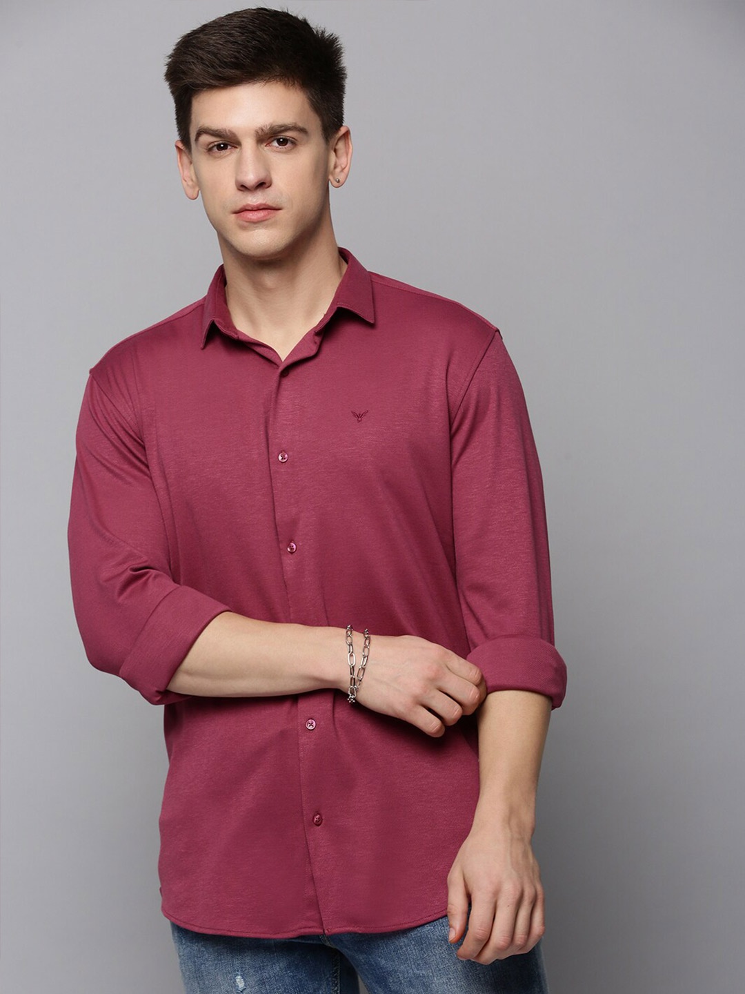 

SHOWOFF Men Comfort Slim Fit Cotton Cotton Casual Shirt, Pink