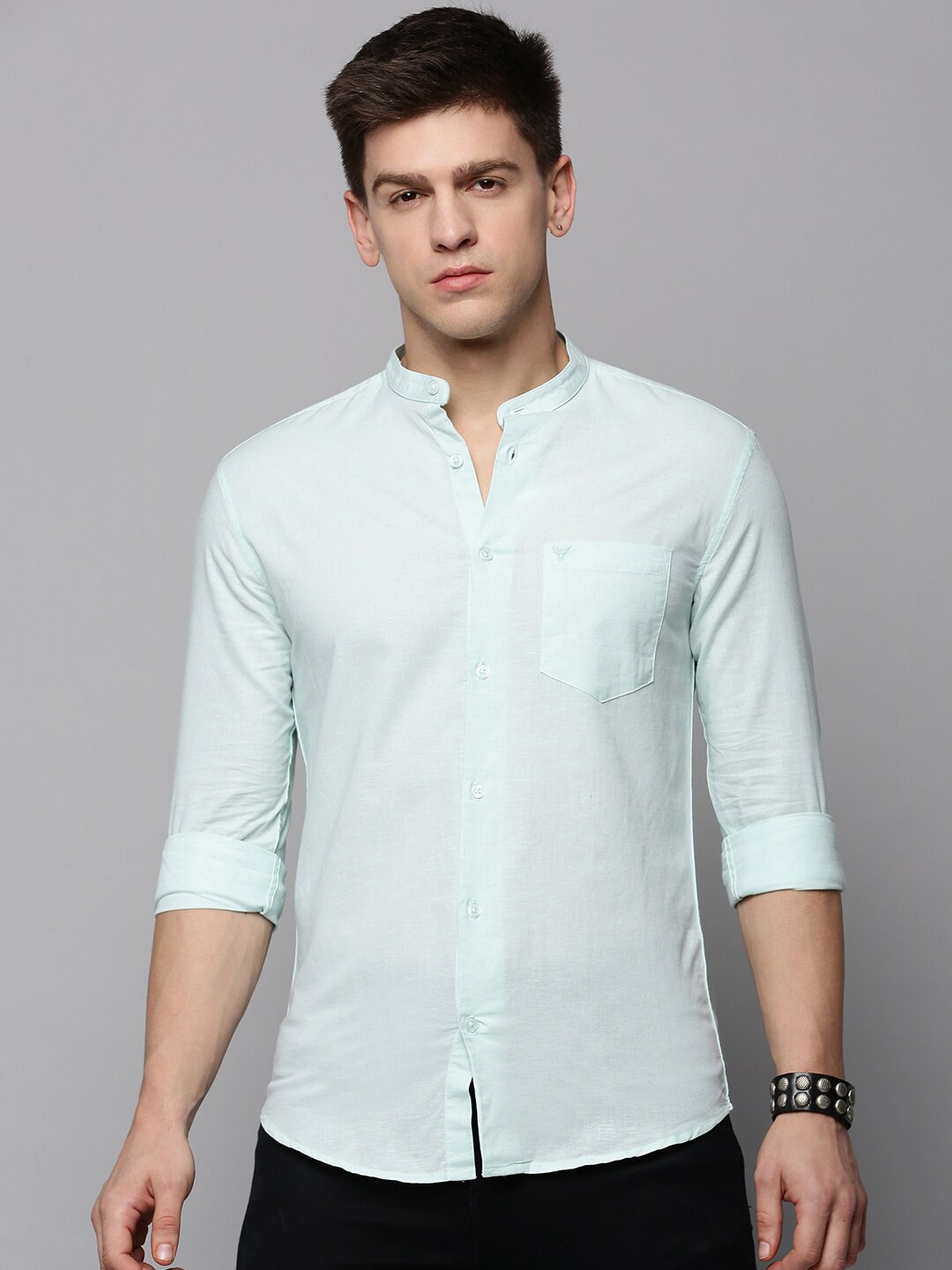 

SHOWOFF Men Classic Casual Cotton Shirt, Sea green