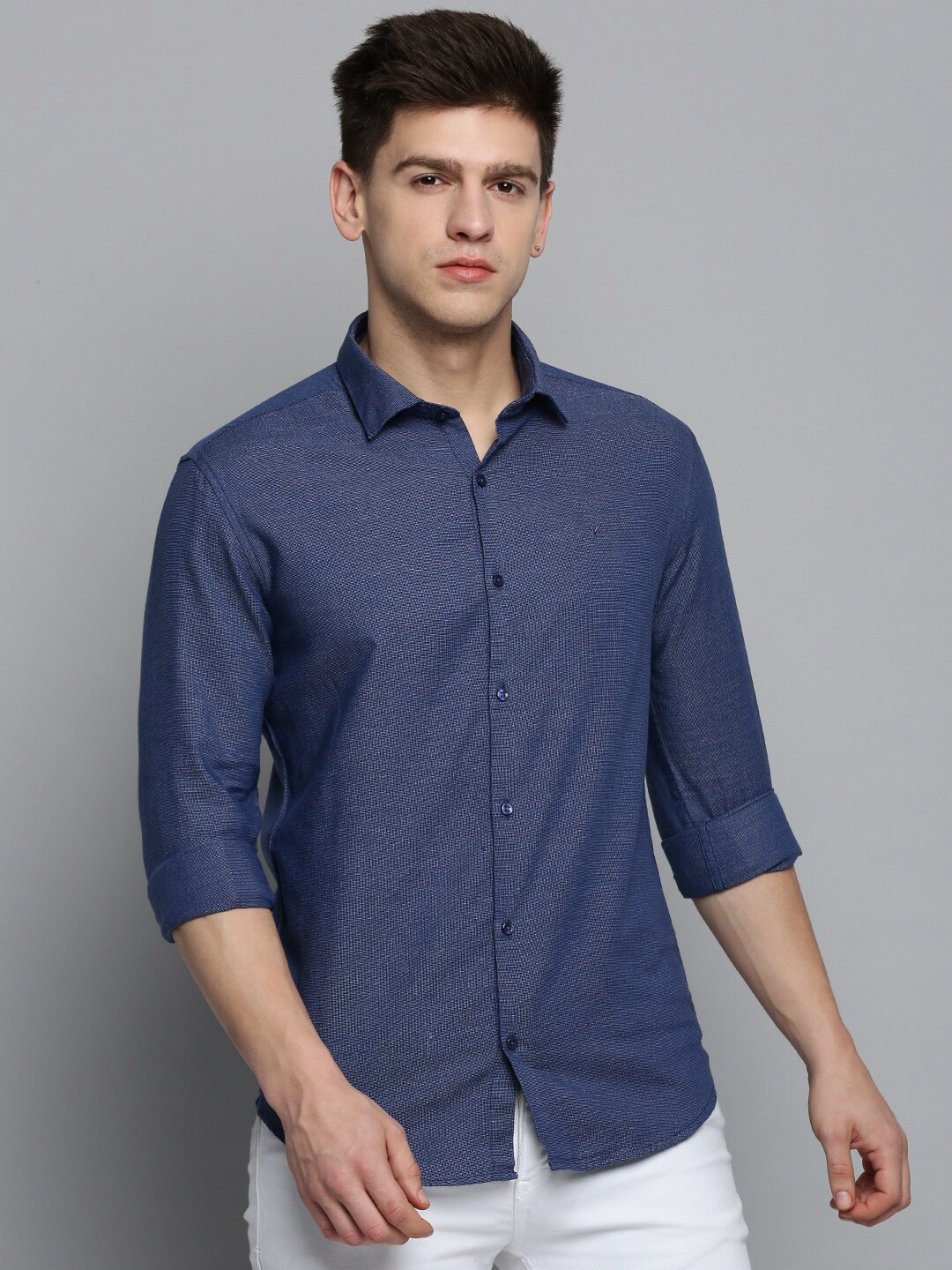 

SHOWOFF Men Comfort Cotton Casual Shirt, Blue