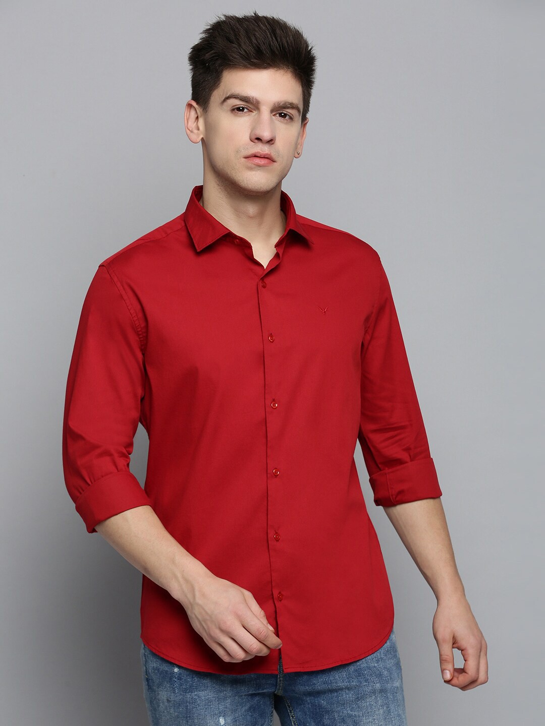 

SHOWOFF Men Comfort Casual Cotton Shirt, Red