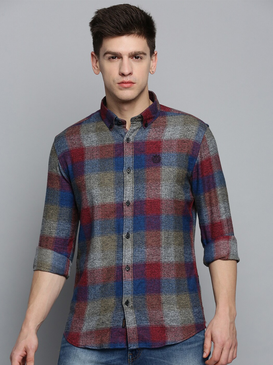 

SHOWOFF Men Comfort Checked Casual Cotton Shirt, Green