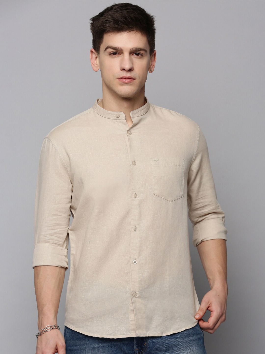 

SHOWOFF Men Classic Casual Cotton Shirt, Beige