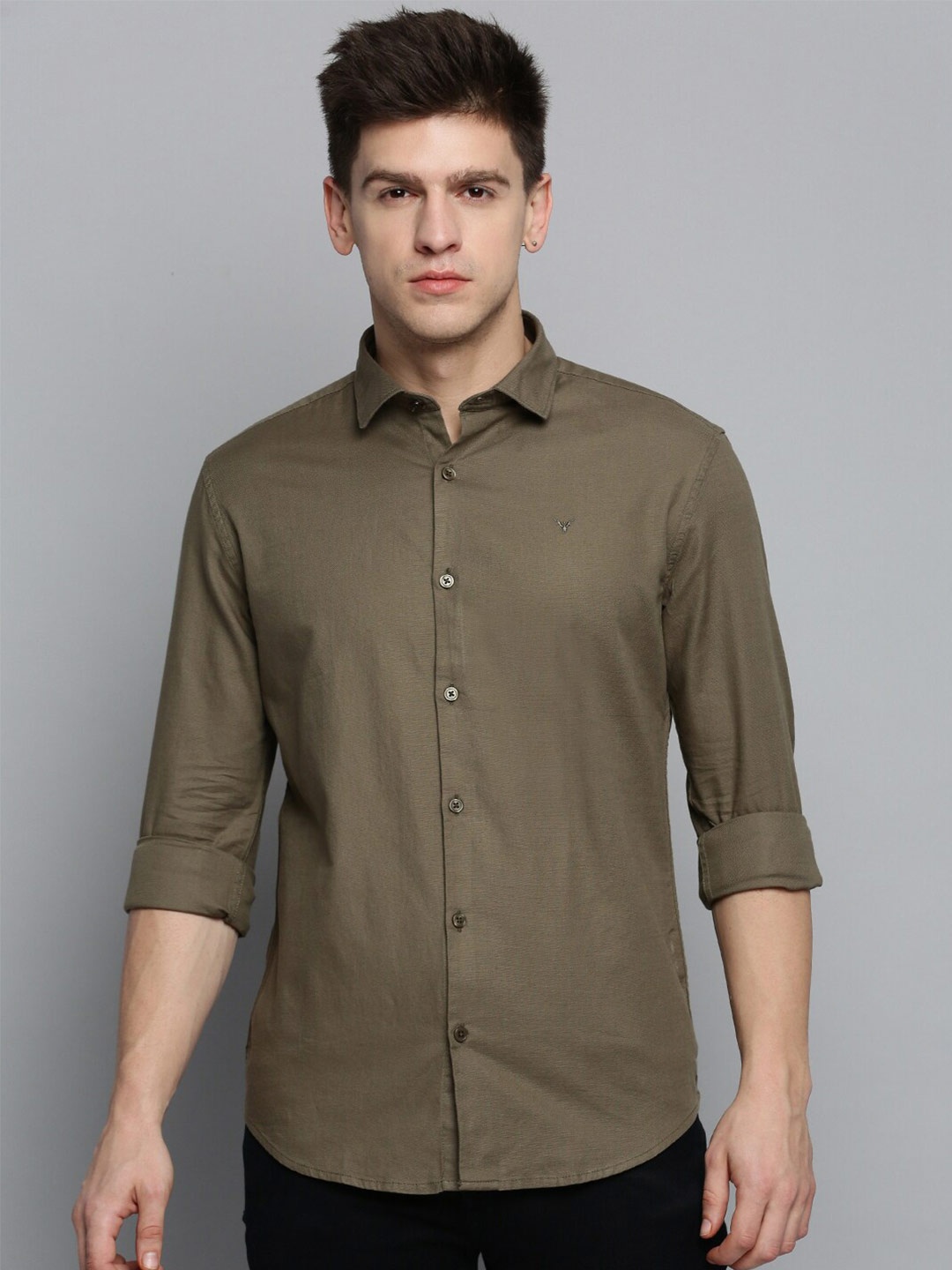 

SHOWOFF Men Comfort Casual Cotton Shirt, Olive