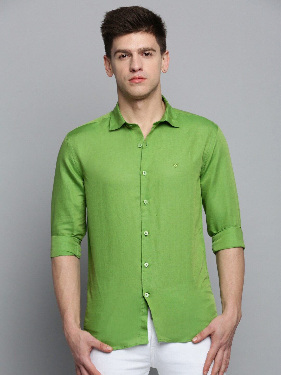 

SHOWOFF Men Classic Casual Cotton Shirt, Green