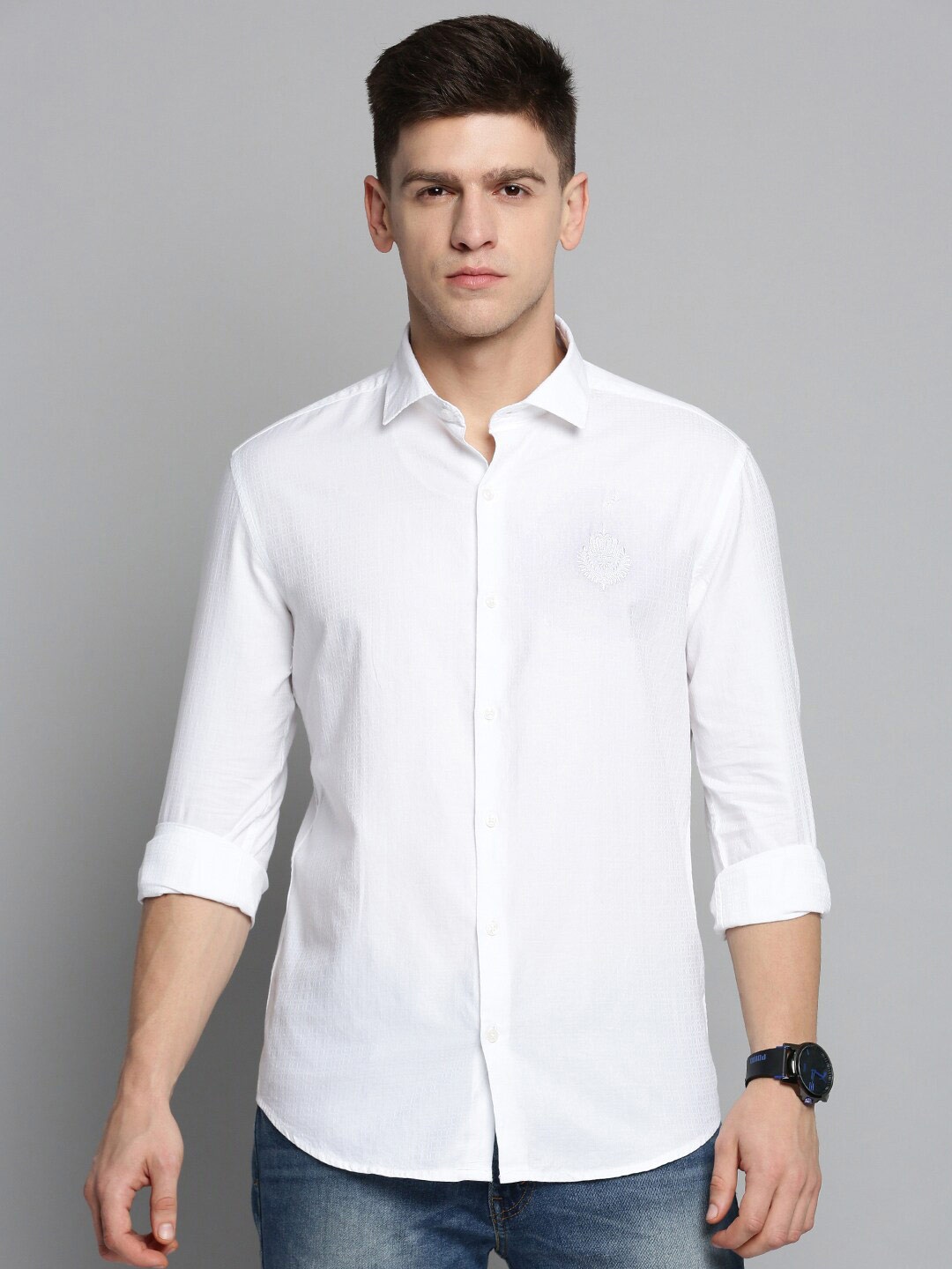 

SHOWOFF Men Classic Casual Cotton Shirt, White