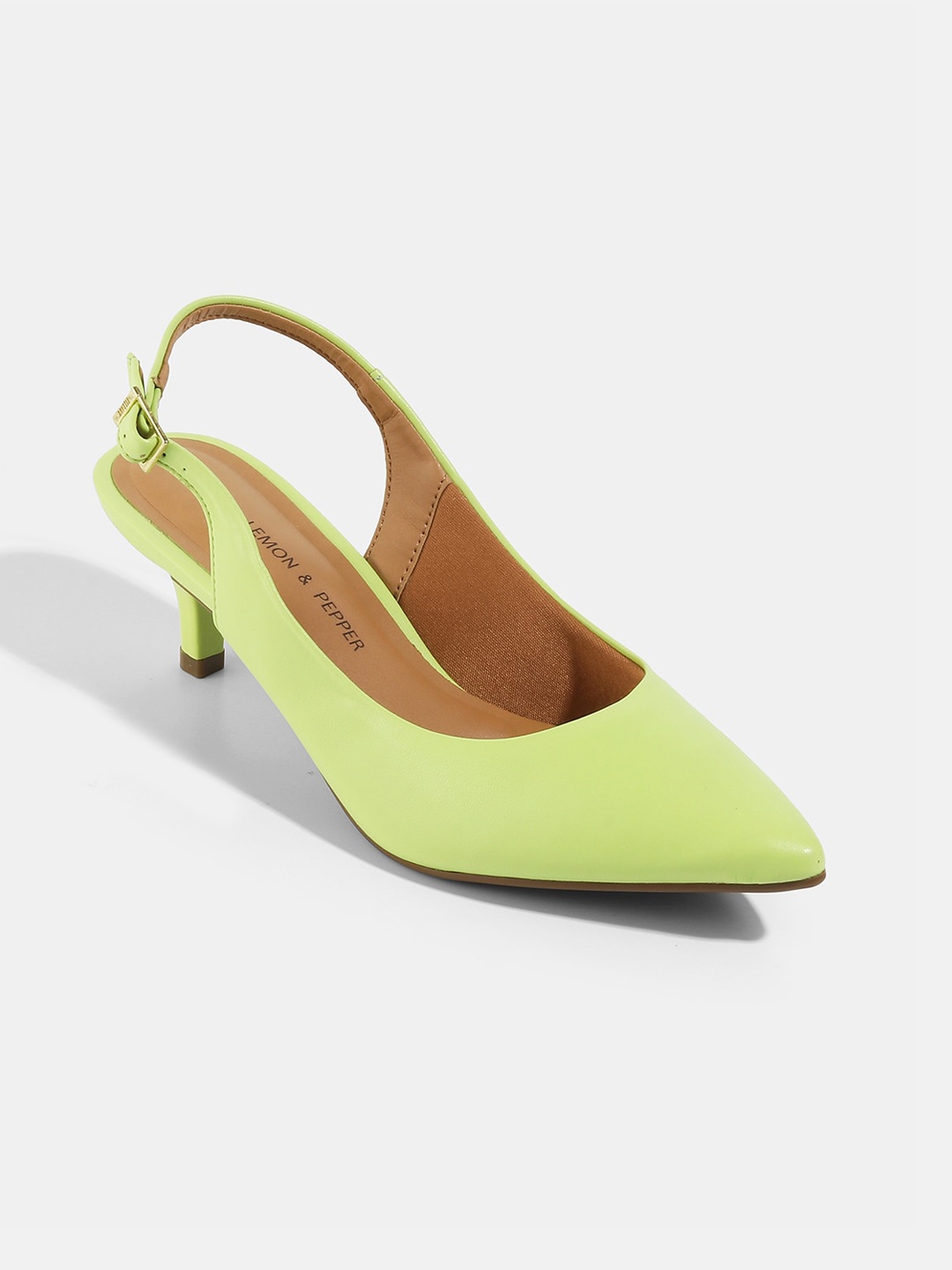 

LEMON & PEPPER Women Slim Heel Pumps, Green