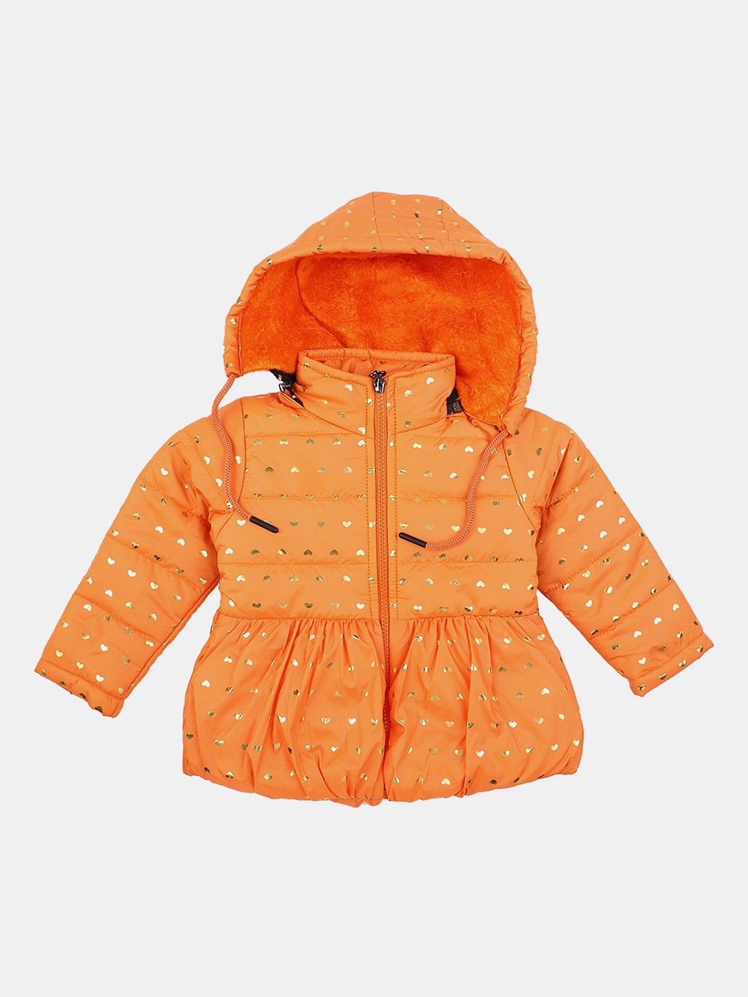 

V-Mart Kids Hooded Puffer Jacket, Orange
