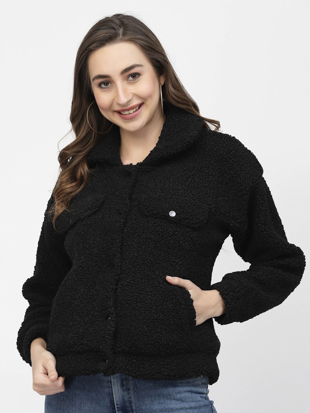 

Juelle Women Fleece Sweatshirt, Black