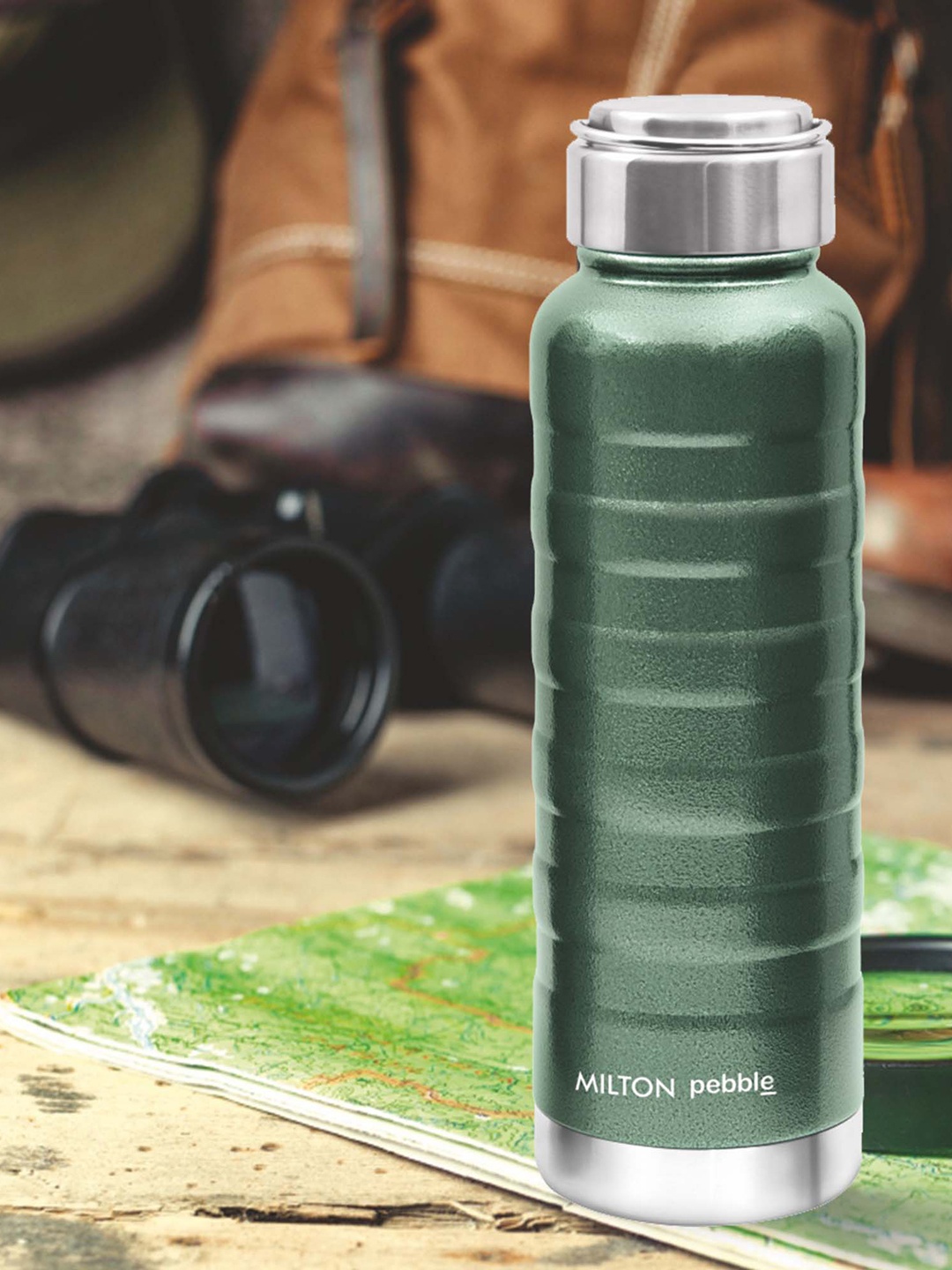 

Milton Pebble 530 Green Thermosteel 24 Hours Hot and Cold Water Bottle 530 ml