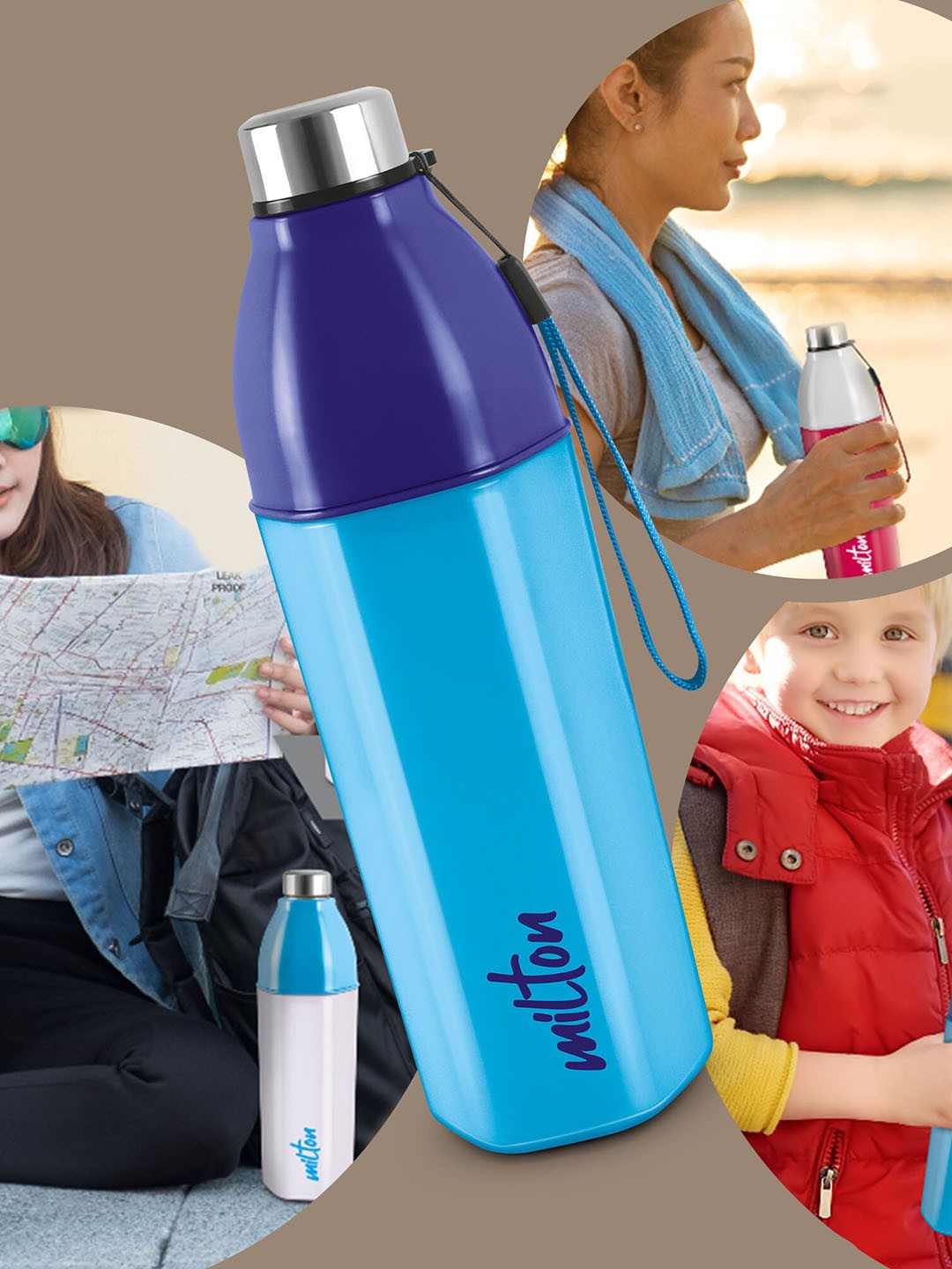 

Milton Kool Hexone 600 Blue Insulated Water Bottle 465 ml