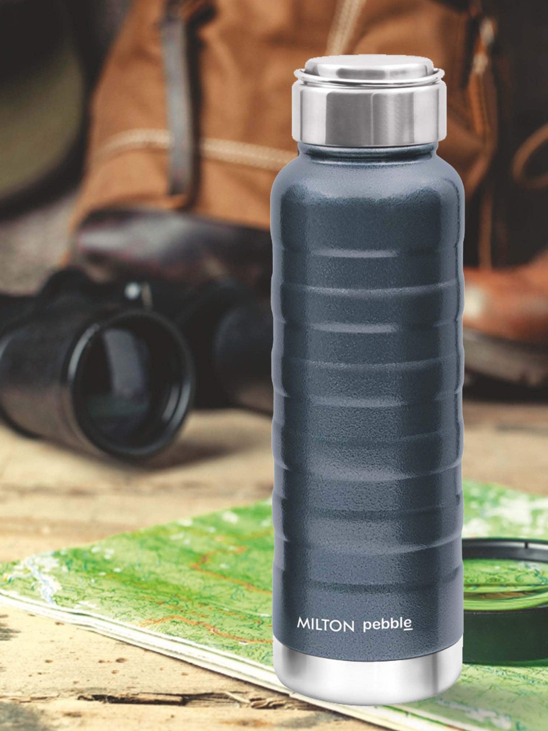 

Milton Pebble 710 Blue Thermosteel 24 Hours Hot and Cold Water Bottle 710 ml