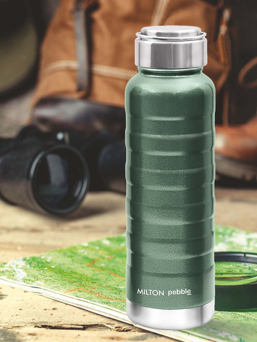 

Milton Pebble 940 Green Thermosteel 24 Hours Hot & Cold Water Bottle 940 ml