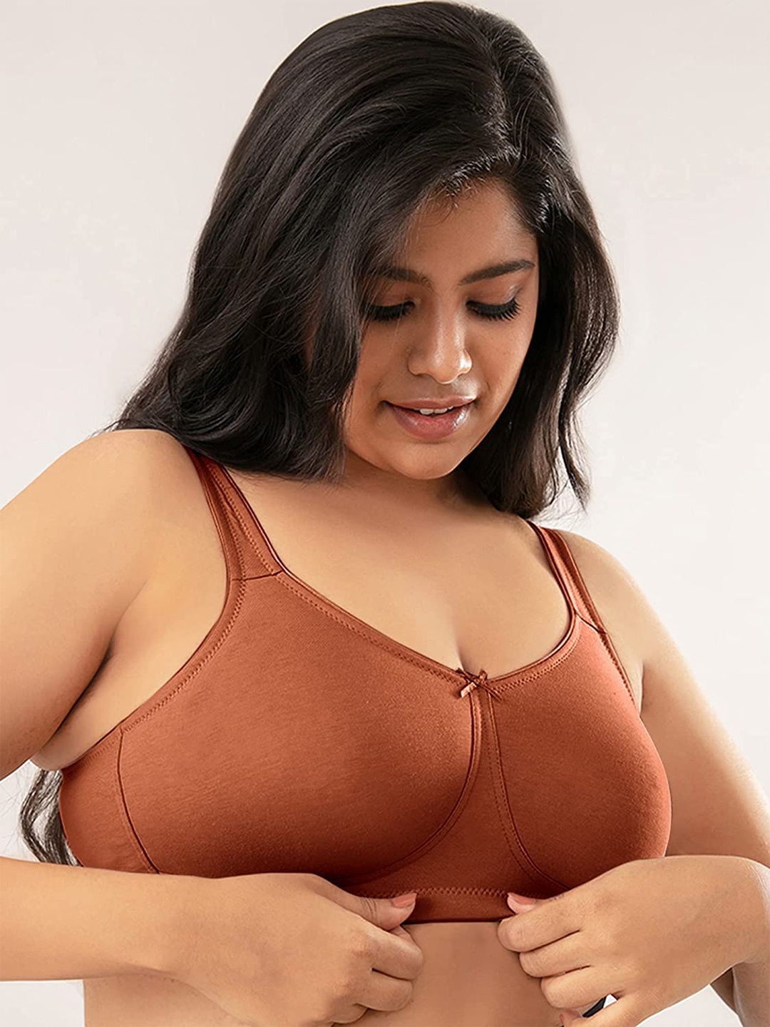 

Nykd By Nykaa No Sweat Breast Separating Breathe Cotton Non Padded Non Wired Bra, Brown