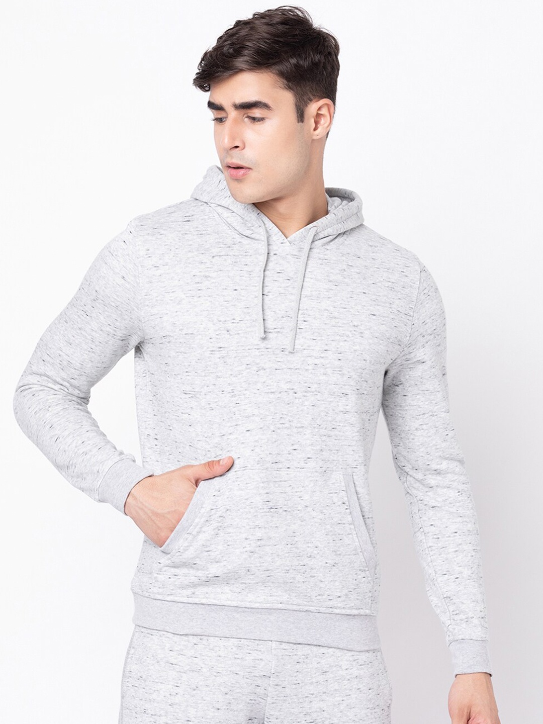 

YOONOY Men Hooded Pure Cotton Pullover Sweatshirt, Grey