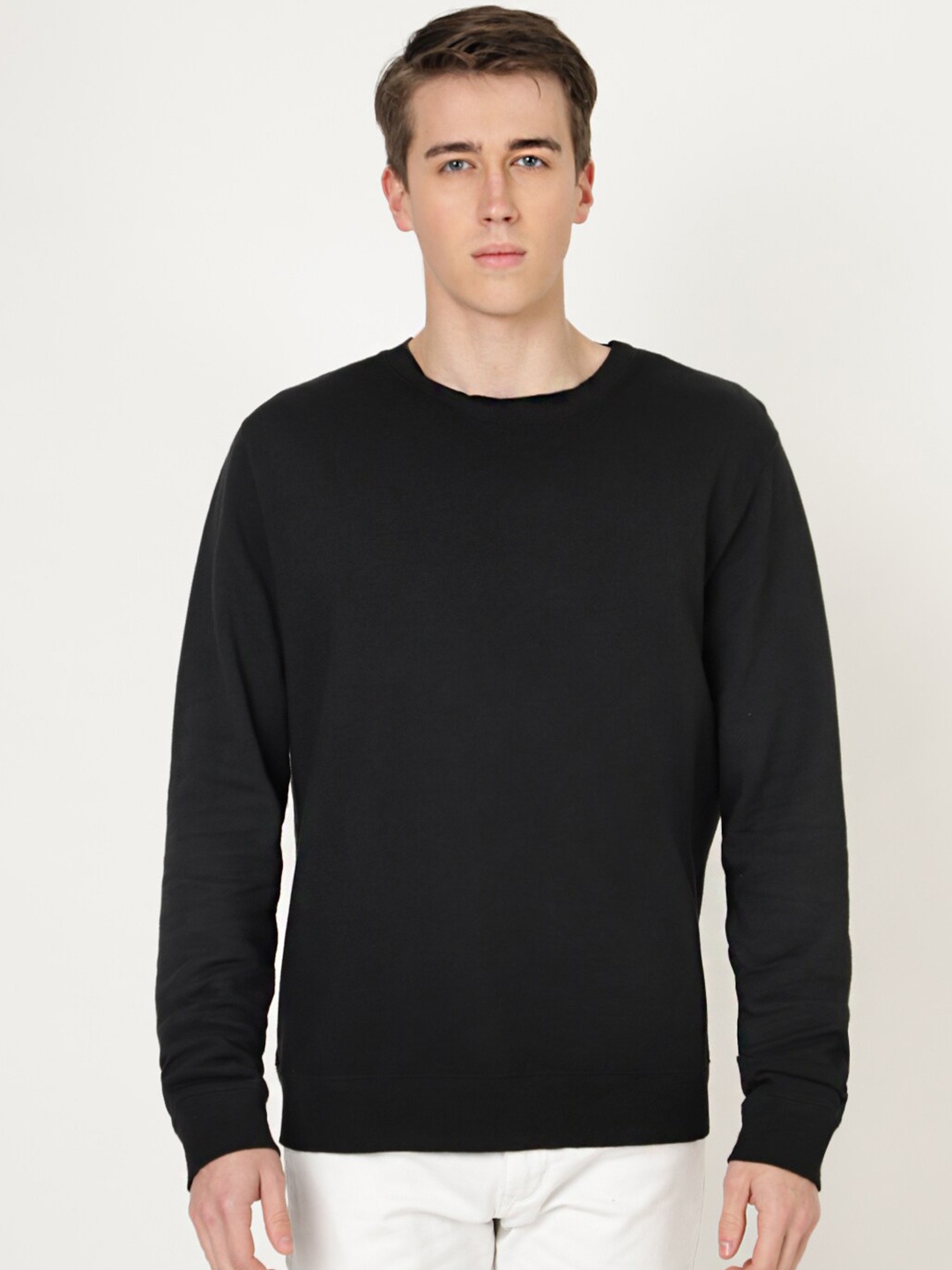 

YOONOY Men Sweatshirt, Black