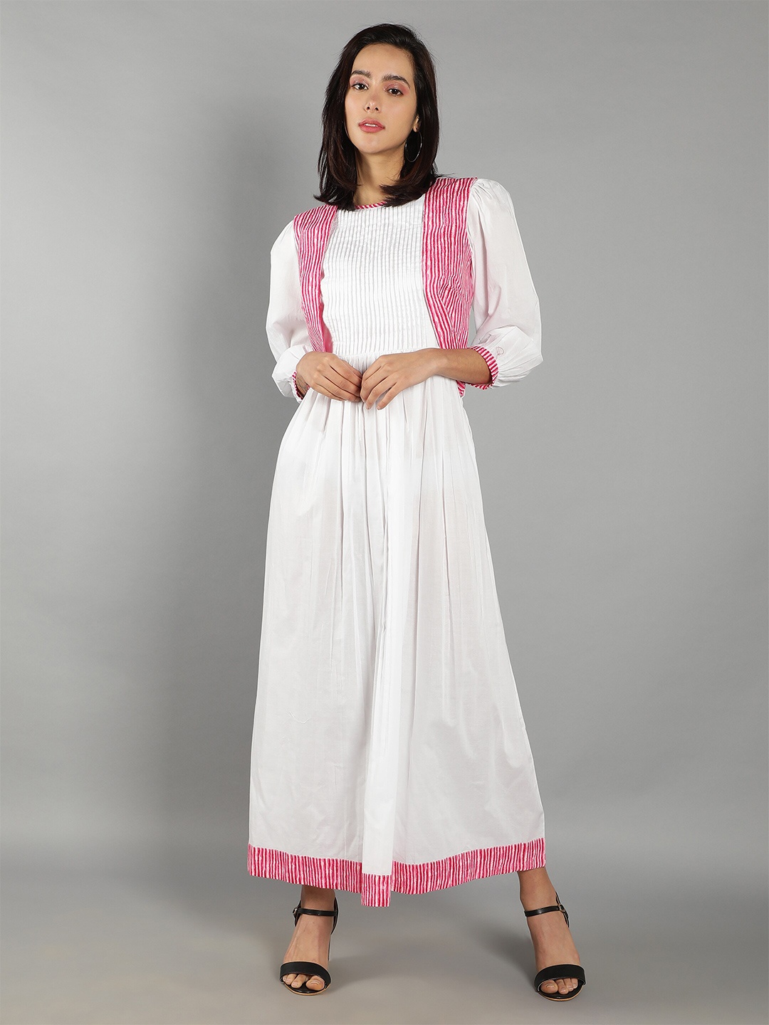 

See Designs A-Line Cotton Maxi Dress, White