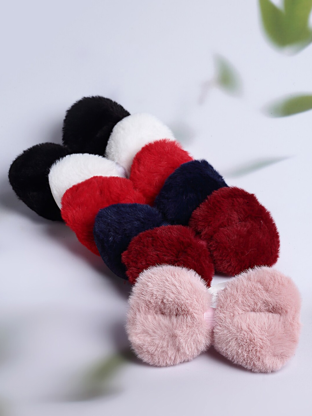 

VOGUE PANASH Women Set of 6 Fur Alligator Hair Clips, Red