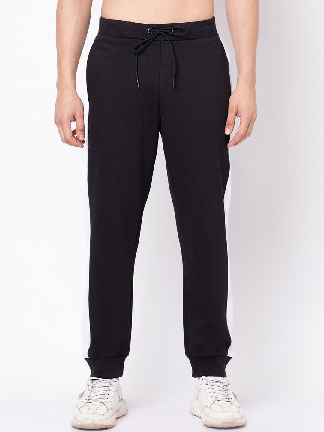 

YOONOY Men Relaxed-Fit Pure Cotton Joggers, Black