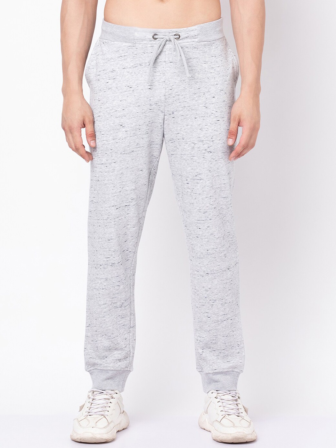 

YOONOY Men Self-Designed Pure Cotton Joggers, Grey