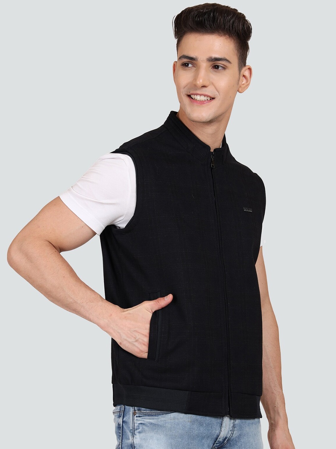 

YOUNG CLUB CLASSIC Men Lightweight Wool Bomber Jacket, Navy blue