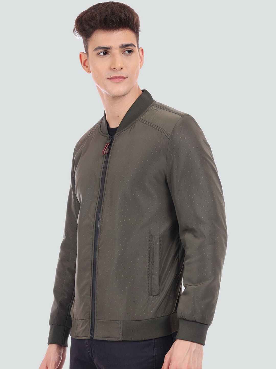 

YOUNG CLUB CLASSIC Men Lightweight Cotton Bomber Jacket, Olive