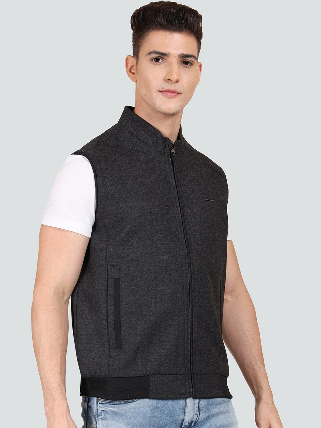 

YOUNG CLUB CLASSIC Men Lightweight Wool Bomber Jacket, Black