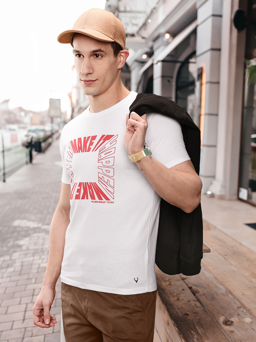 

Allen Solly Sport Typography Printed T-shirt, White