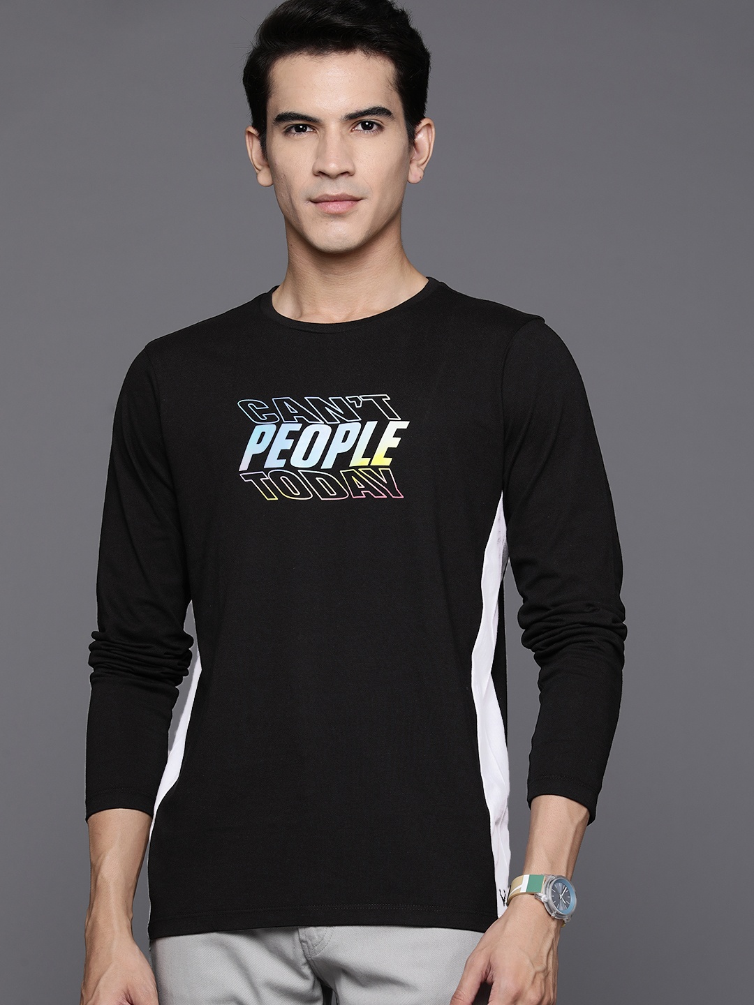 

Allen Solly Sport Typography Printed T-shirt, Black