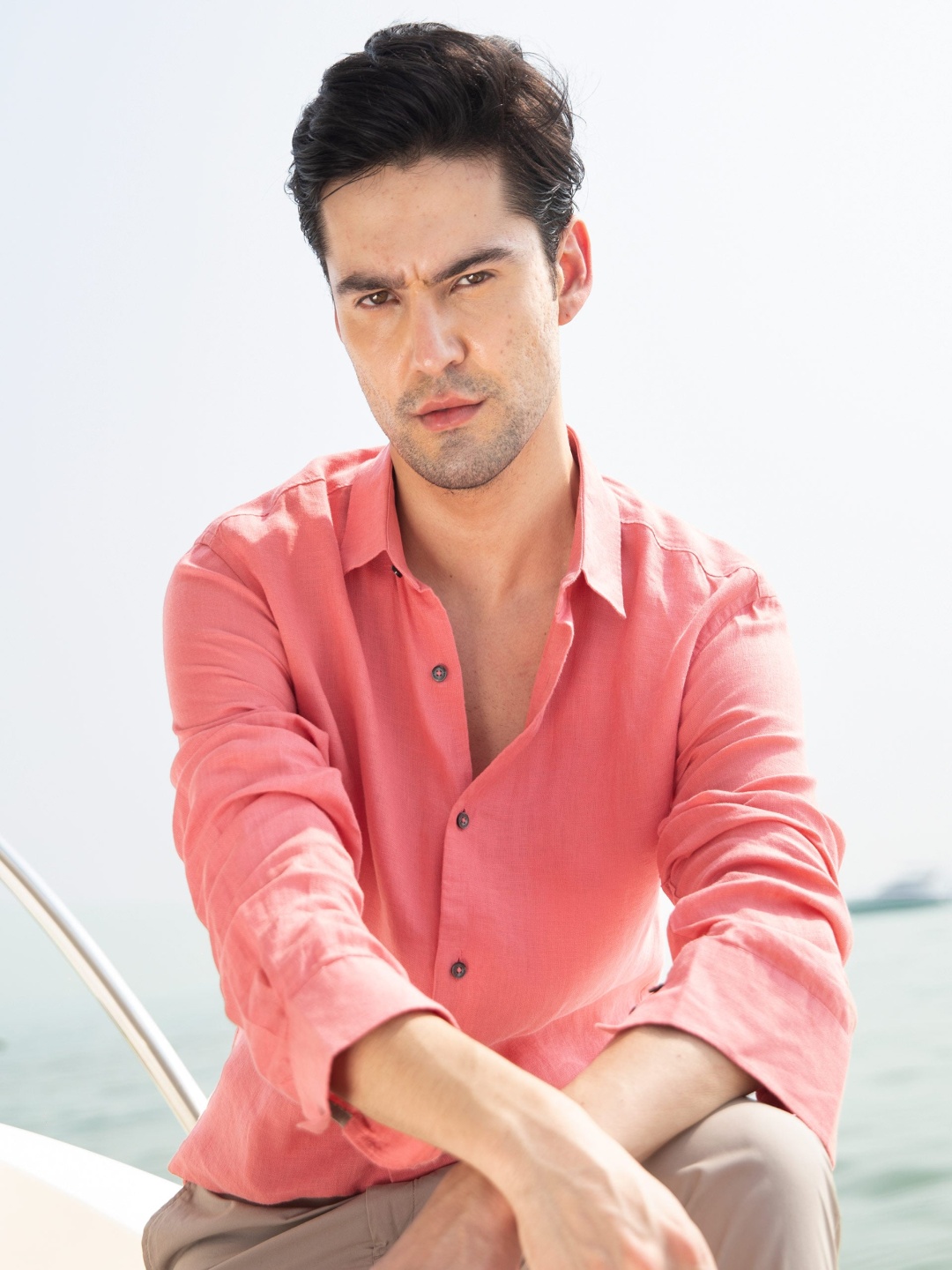 

RARE RABBIT Men Lenin Slim Fit Shirt, Coral