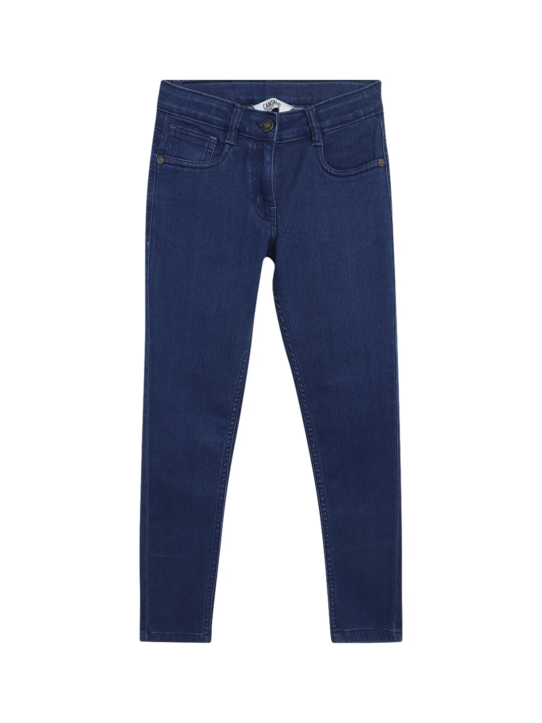 

Cantabil Girls Slim Fit Stretchable Cotton Jeans, Blue