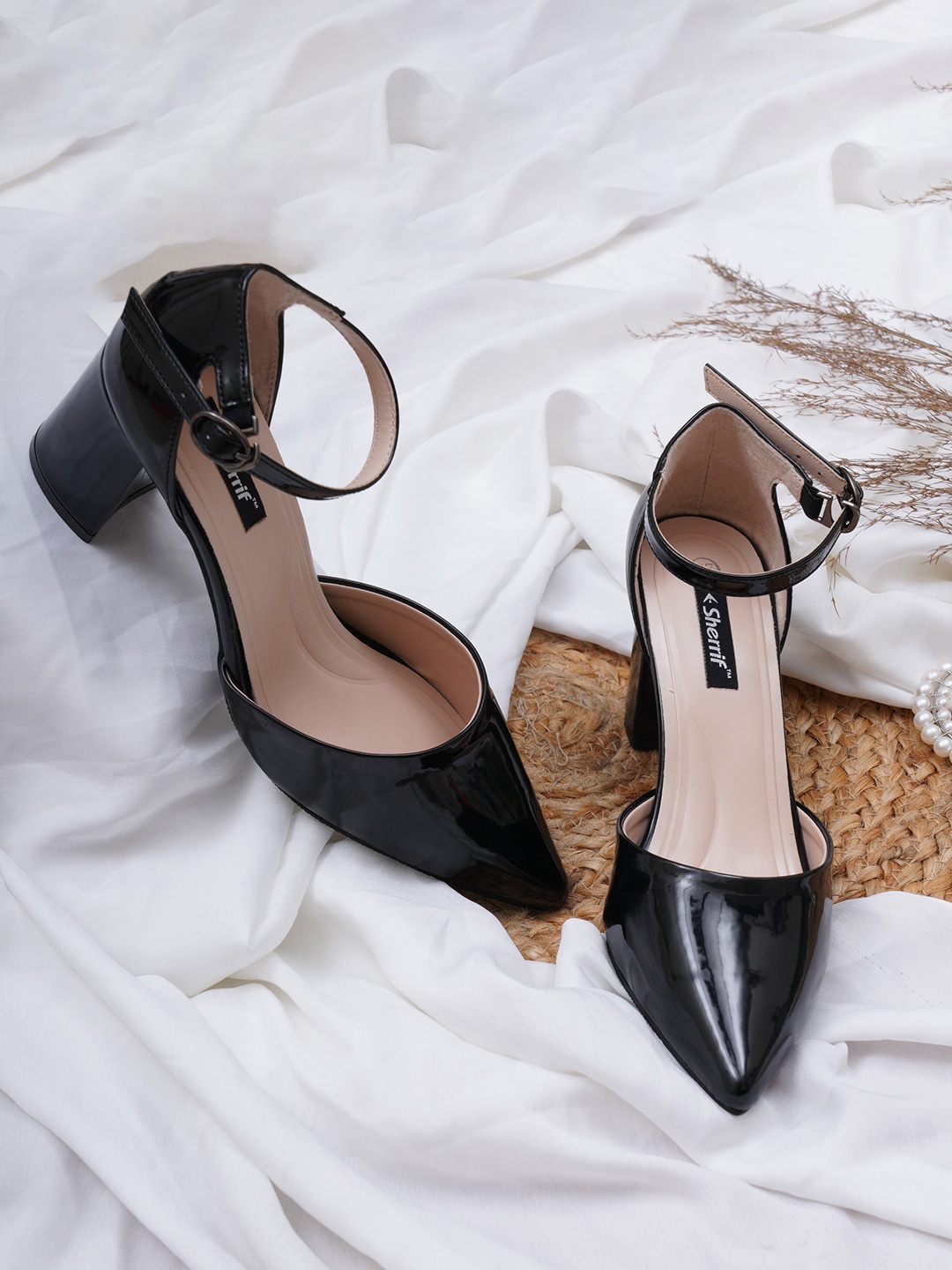 

Sherrif Shoes Women Party Block Pumps, Black