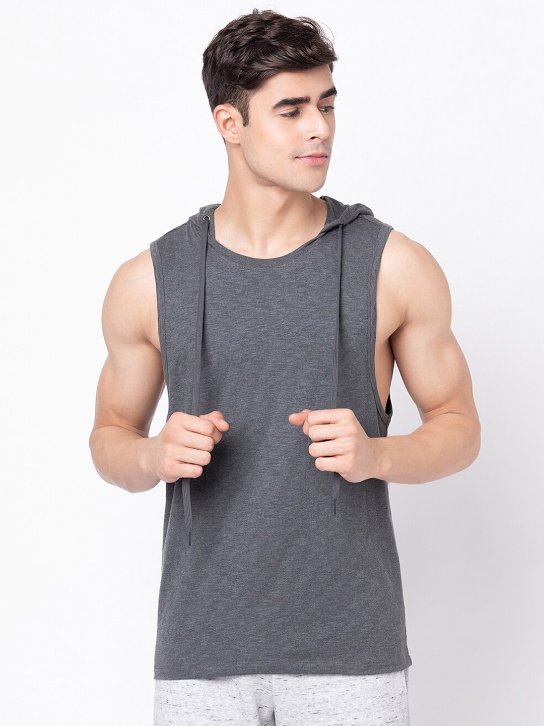 

YOONOY Men Pure Cotton T-shirt, Charcoal