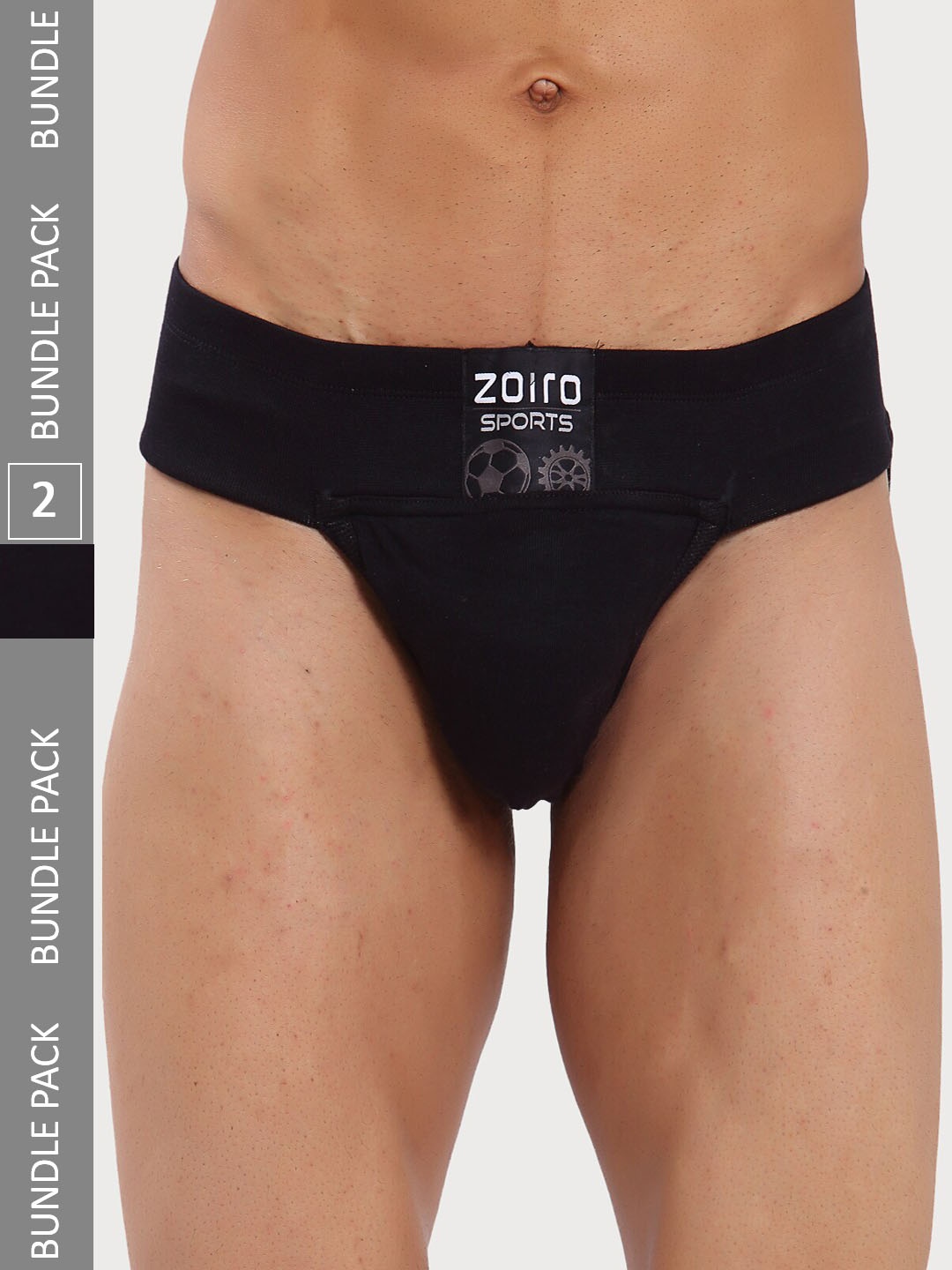 

Zoiro Men Pack Of 2 Basic Briefs, Black