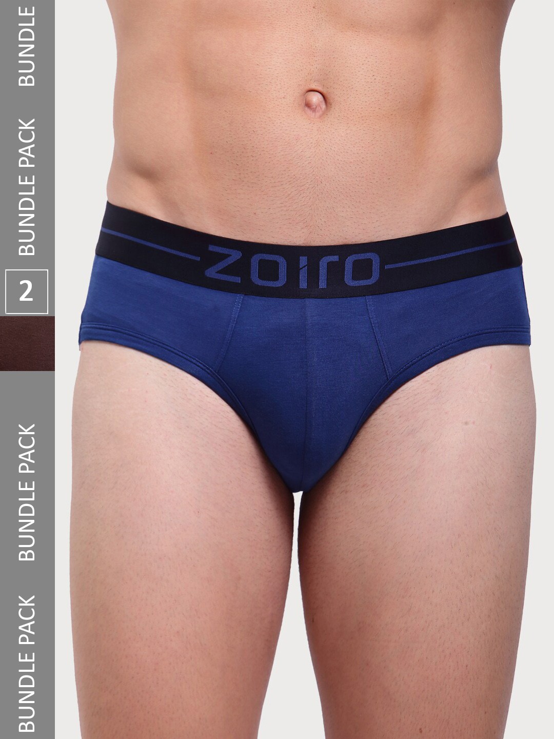 

Zoiro Men Pack Of 2 Basic Briefs, Blue