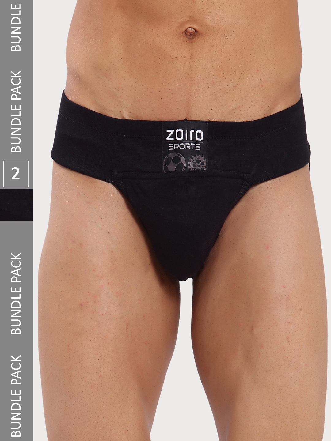 

Zoiro Men Pack Of 2 Basic Briefs, Black