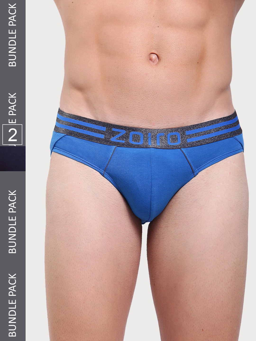 

Zoiro Men Pack Of 2 Basic Briefs, Blue