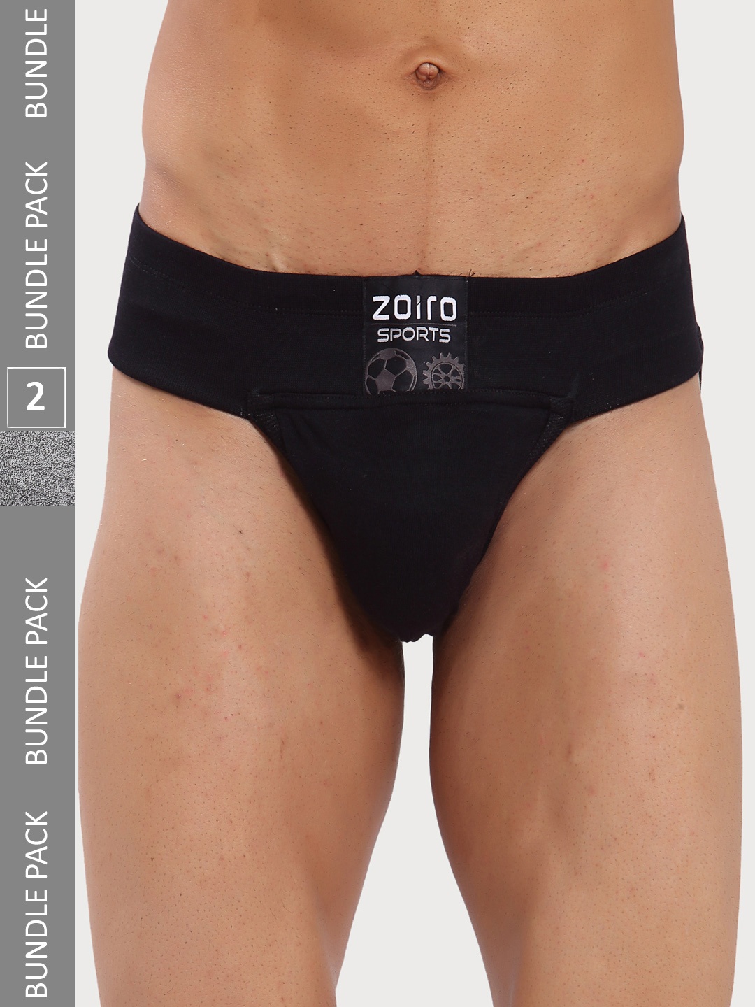

Zoiro Men Pack Of 2 Basic Briefs, Black