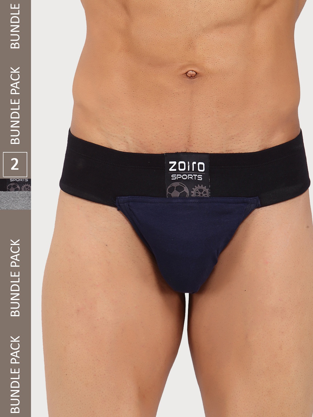 

Zoiro Men Pack Of 2 Basic Briefs, Grey