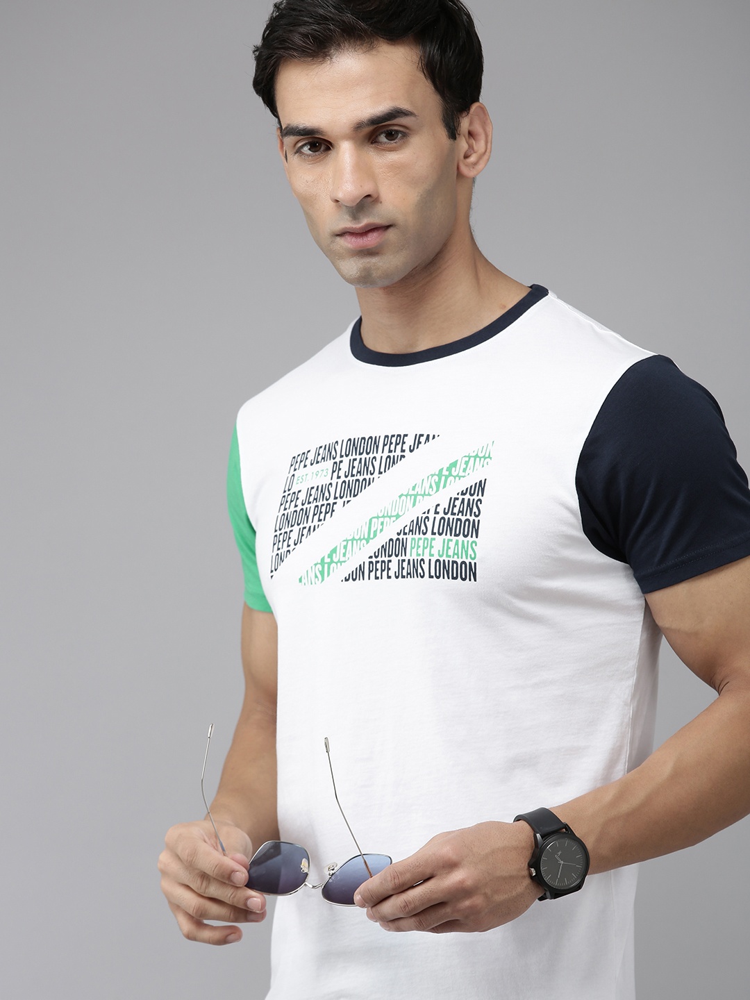 

Pepe Jeans Typography Printed Pure Cotton Slim Fit T-shirt, White