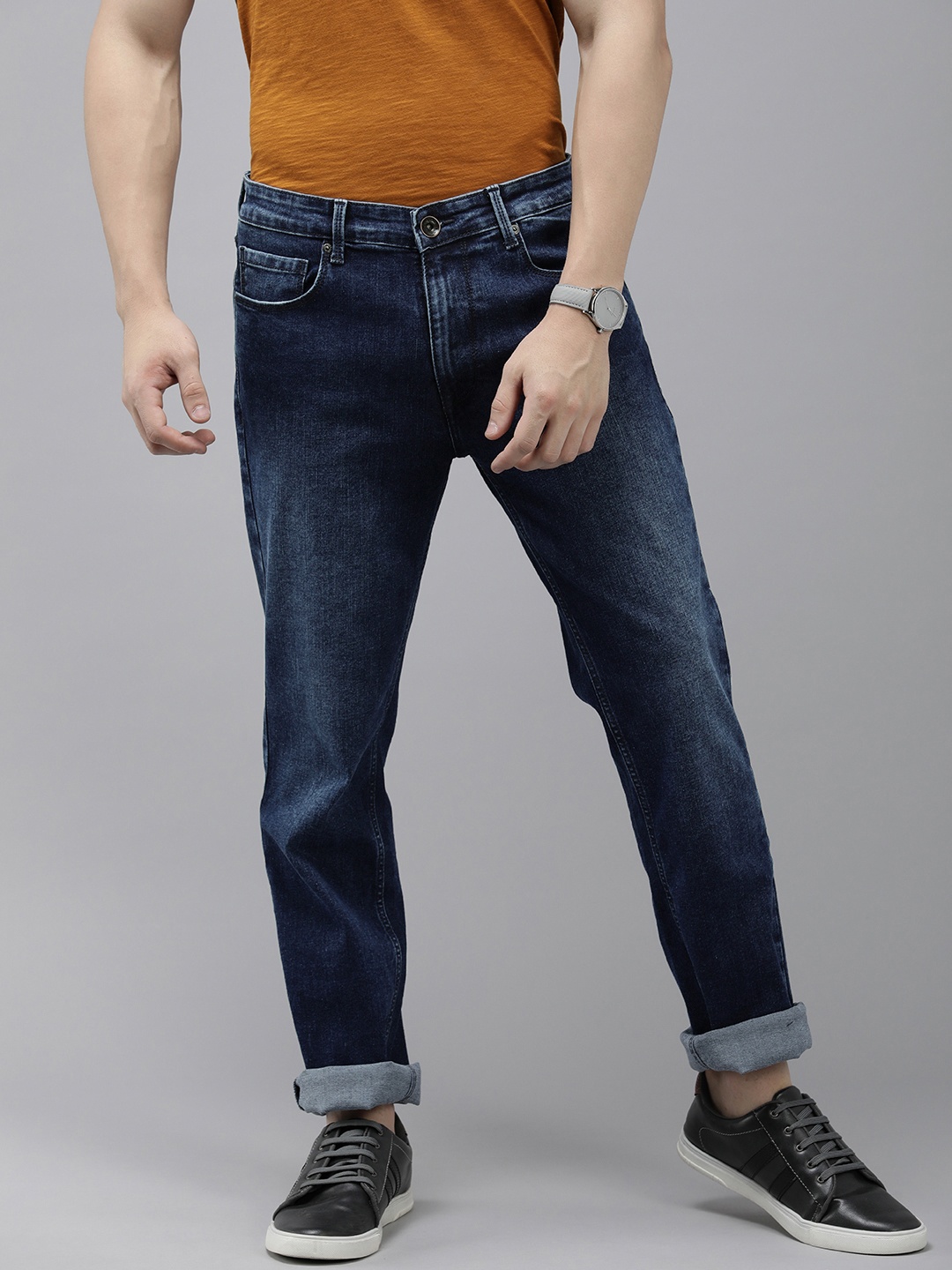 

Pepe Jeans Men Holborne Straight Fit Mid-Rise Light Fade Stretchable Jeans, Blue