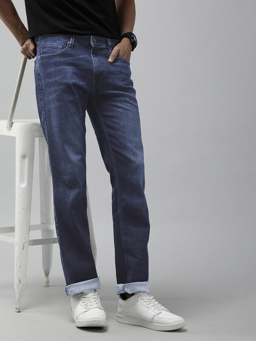 

Pepe Jeans Men Holborne Light Fade Mid Rise Stretchable Jeans, Blue