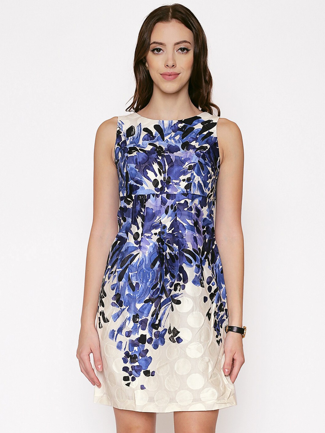 

250 DESIGNS Floral Georgette Sheath Dress, Blue