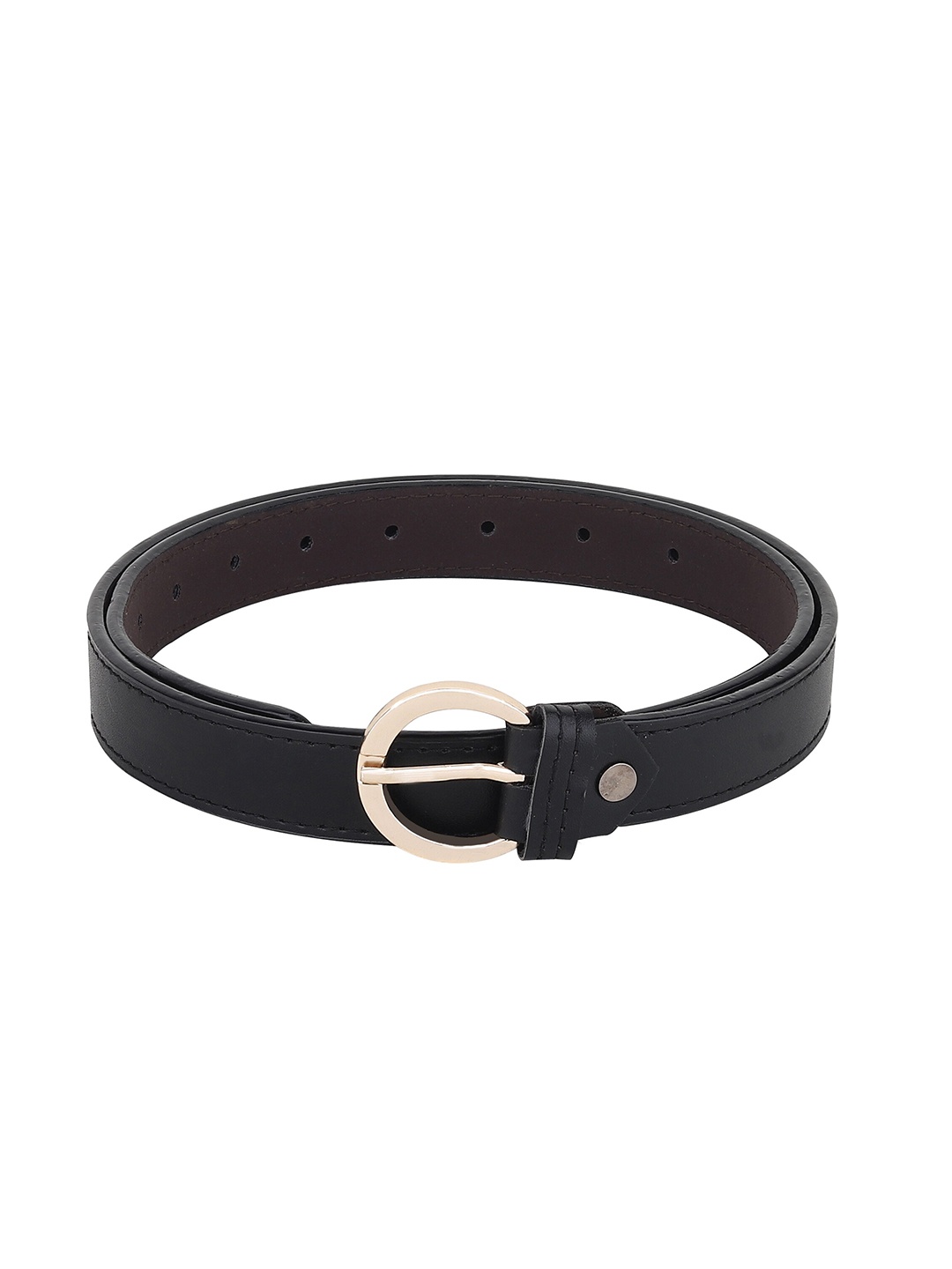 

HENEDA Women Solid Synthetic Tang Belt, Black