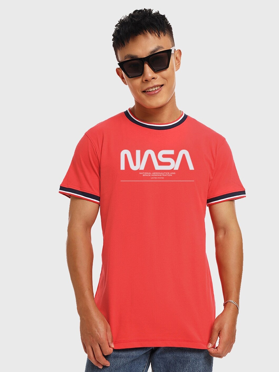 

Bewakoof Men Typography Printed Cotton T-shirt, Orange