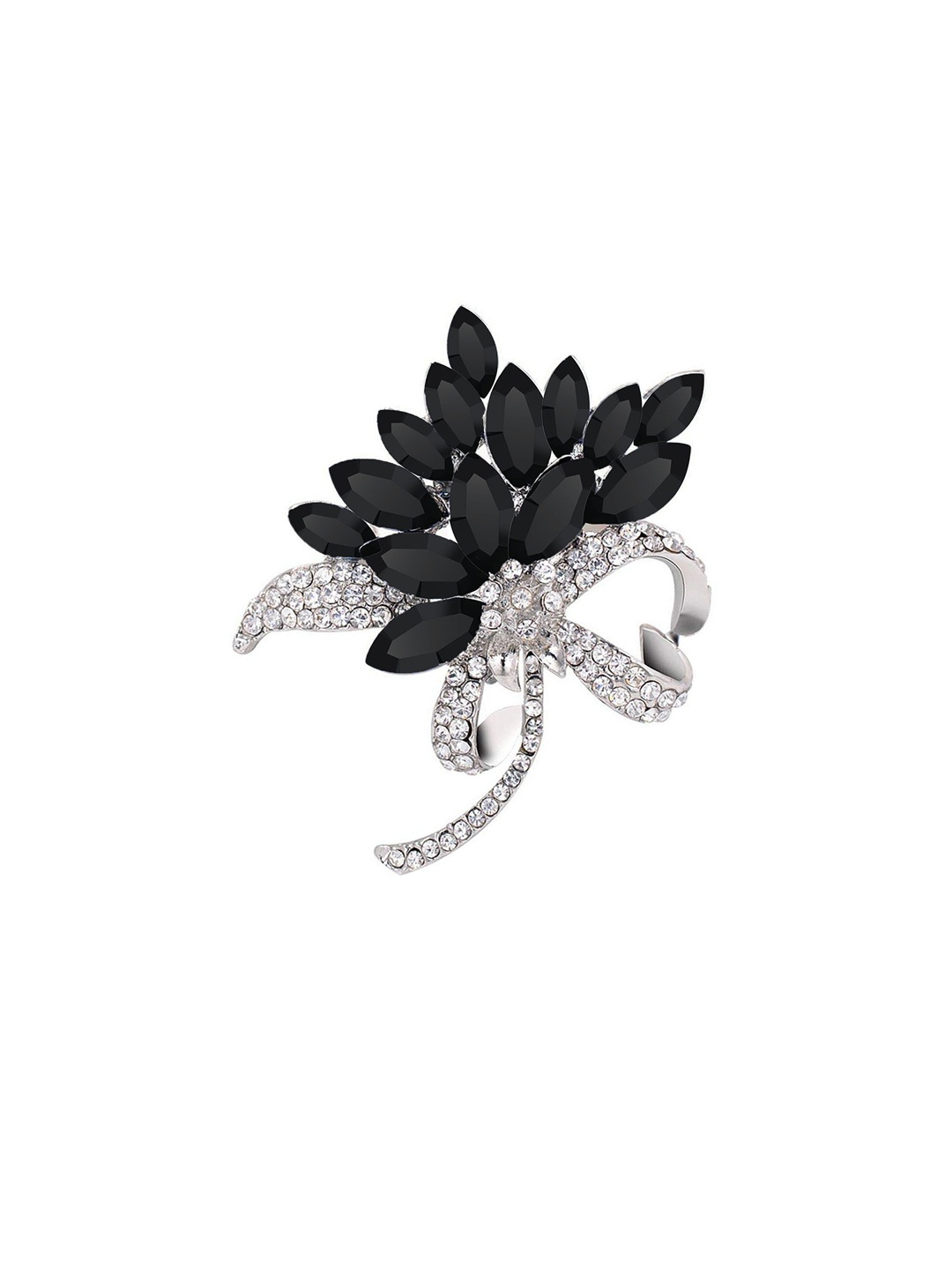 

Mahi Women Crystal Studded Brooch, Silver