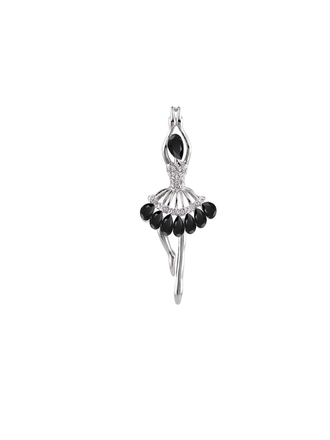 

Mahi Women Partywear Dancing Angel Brooch, Silver